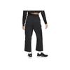 Nike Elastic Waist Zippered Pockets Straight-Leg Casual Pants Women Bottoms Black DQ6660-010