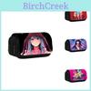 Oshi No Ko Children Nylon Pencil Bag With Multiple Compartments For Easy Organization