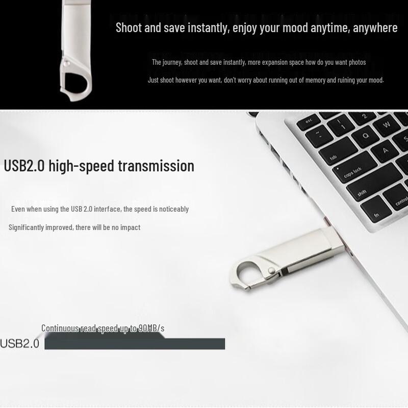 Aidallong Rotating Metal Dual-Port USB Flash Drive