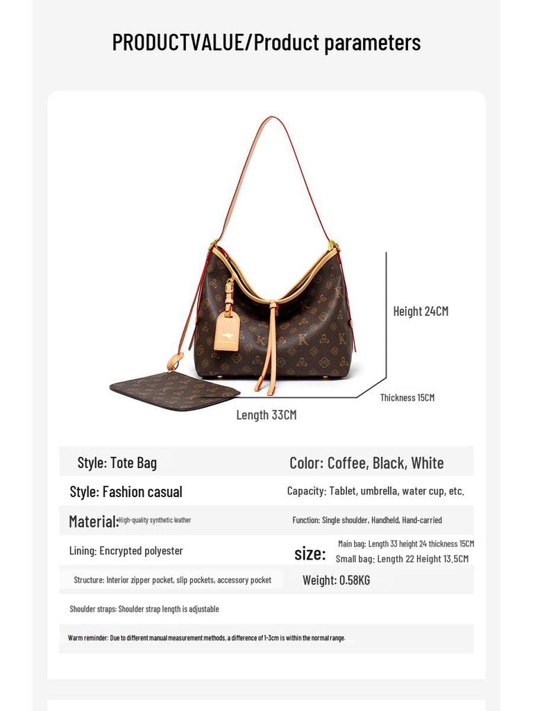 Damen 2025 Retro Floral Tragetasche - High-End, Mode Schulterhandtasche mit großer Kapazität