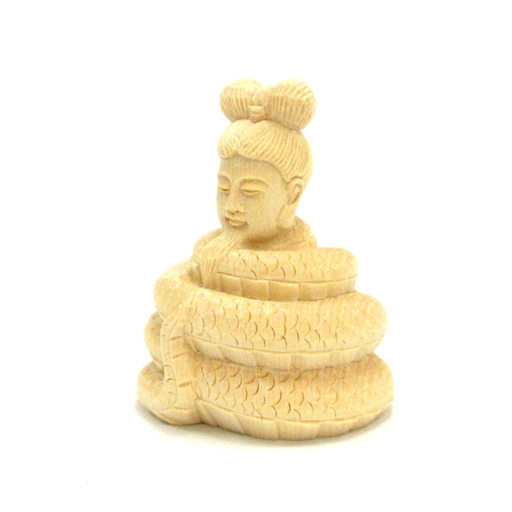 Special Buddhist Statue Ugajin Old Man Statue Body Height Width Depth Premium Cypress Wood Carving 14707 Kurita's [Tenjin (Heavenly Gods)] (Main Only)