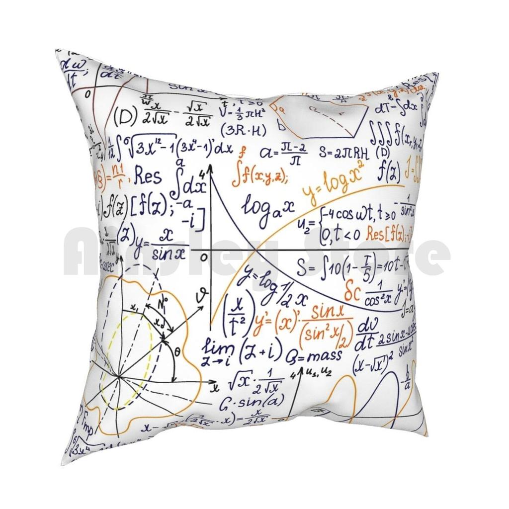 Math Formulas Pillow Case Printed Home Soft Throw Pillow Math Physic Formula Formulas Mathematic School Science