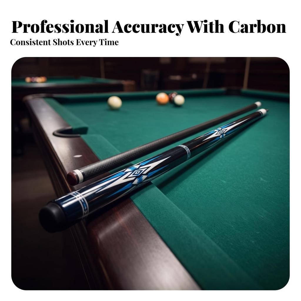 Two-Piece Pool Cue Modern Stick Graphic for Home Game Rooms