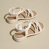 Fashion CRLAYDK Flat Sandals for Women Beach Summer Slide Casual Ladies Elastic Band Slip On Ankle Strap Travel Outdoor Slippers