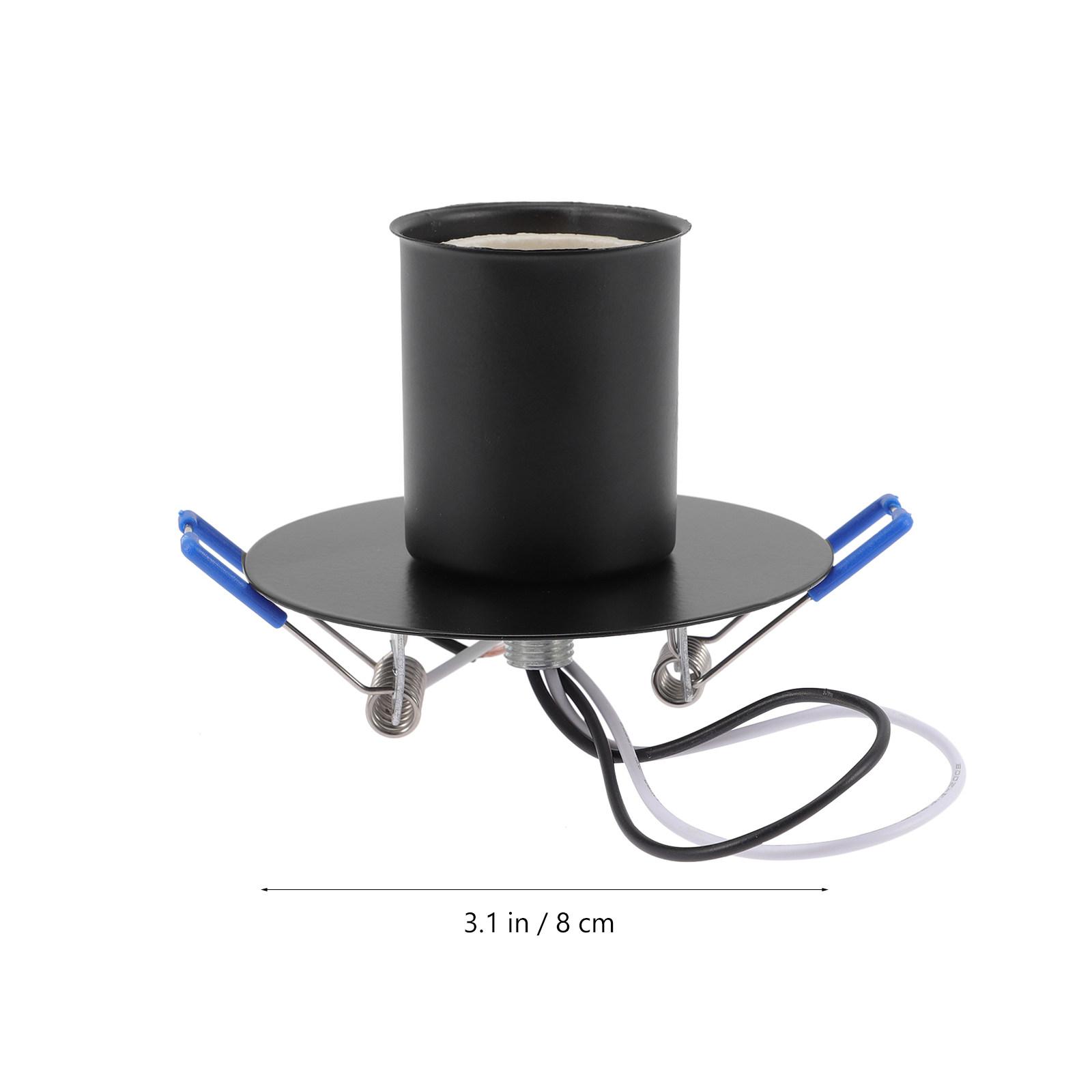 

E27 Lamp Socket Threaded Light Bulb Holder Round Body Screw Head Design for Restaurants Cafes Bookstores Homes Hotels Industrial чорний