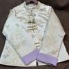 Women's Retro Jacquard Frog Button Jacket - Spring/Autumn Long Sleeve Cardigan