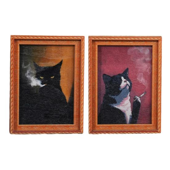 1/2/4 Stück Rebellische Katze Malerei Kühlschrankmagnet Heim Büro Küche Whiteboard Spind Kühlschrank Cartoon Katze Kunst Magnetische Dekoration