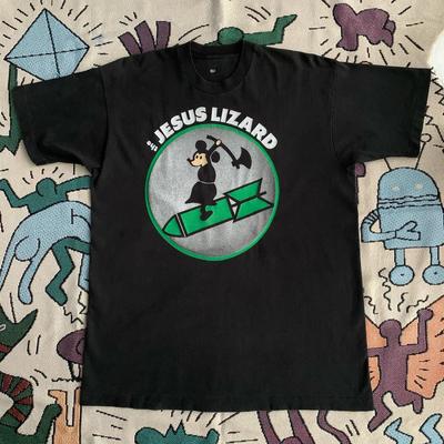 2025 American Retro Jesus Lizard Alternative Pop Rock Band VTG High Street Fashion Brand Short Sleeve Men's and Women's T-shirt
