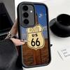 Handyhülle für Samsung Galaxy S26 S25 Ultra S24 FE America Route 66 Schale S23 Plus S22 + S21 S20 5G Weiches Silikon Funda