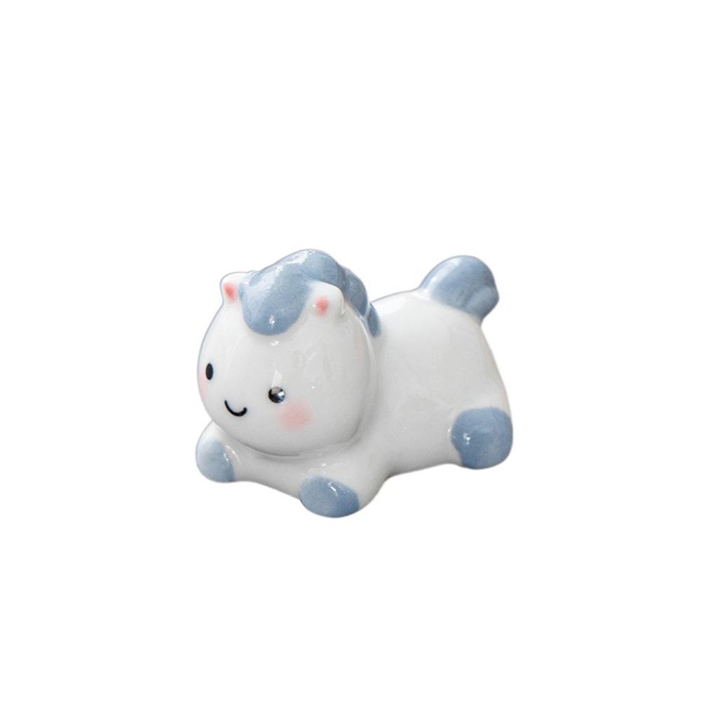 Practical Ceramic Horse Chopstick Rest Cartoon Cute Chopsticks Holder Kawaii Table Decor Spoon Rack Holder Kitchen