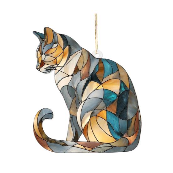 Colorful Animal Pendant Acrylic Suncatcher Window Hanging Ornament 2D Acrylic Printed Festive Decor