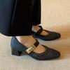 Women's braided microfiber patchwork slip-on pumps hollow-out breathable summer sandals shoes