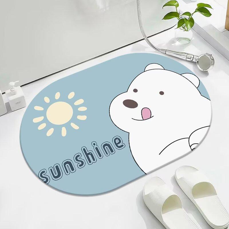 Absorbent Floor Mat Bathroom Absorbent Door Floor Mat Carpet Bathroom Diatom Mud Absorbent Mat Non-slip Toilet Toilet