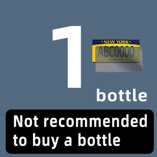 YC19 Transparent Plastic License Plate Frame, Customizable, Universal 4-hole License Plate Frame