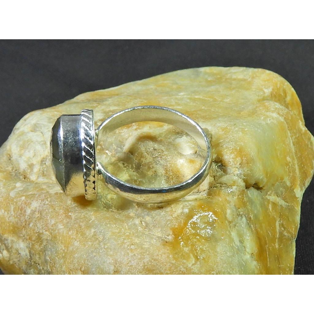 Oval Labradorite Ring US-7 Solid 925 Sterling Silver Gemstone Handmade Ring MK-90