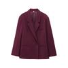 2025 Spring Women's Double-Breasted Suit Jacket & Pleated Pants Set