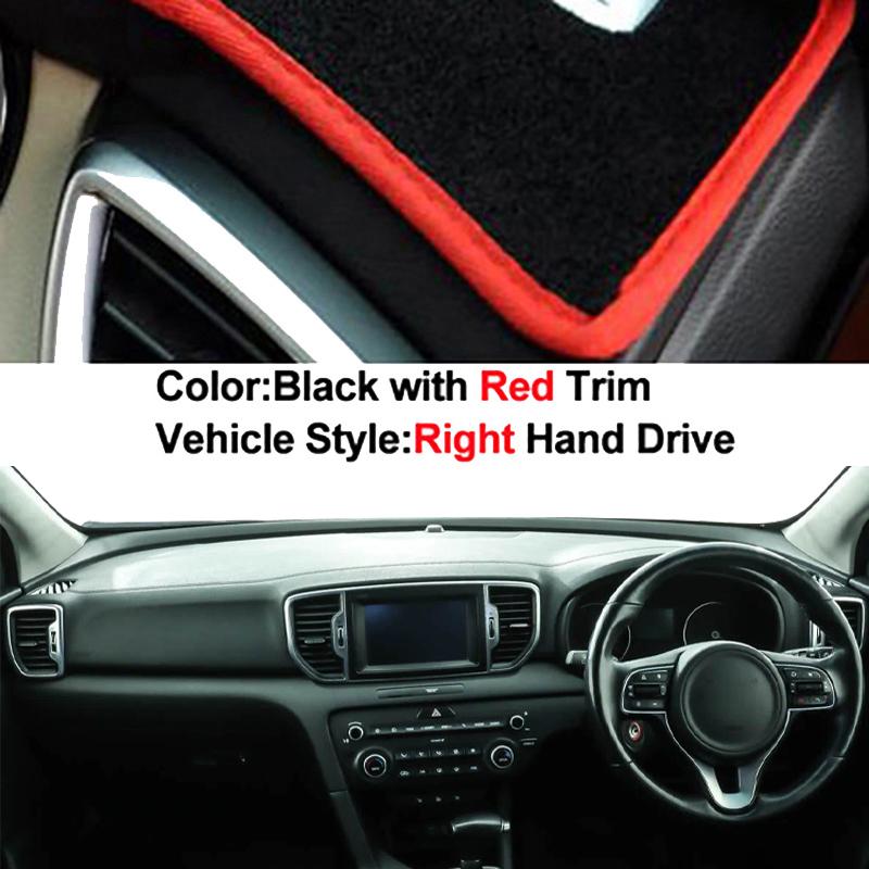 Auto Car Dashboard Cover Dash Mat Carpet Cape for Kia Sportage 2016 2017 2018 2019 2020 2026 Protector Rug