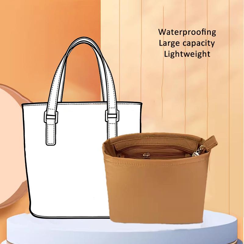EverToner Multi-Use Nylon Liner Makeup Bag for L Brand Vavin Bucket Bag Organizer Ideal for Cosmetics Toiletries Small Items