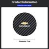 2Pcs Carbon Fiber Leather Coaster Car Water Cup Anti-slip Pad Mat Auto Interior For Chevrolet CRUZE Spark Captiva Tracker SS Z71