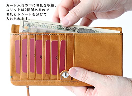CCOMPANY LIMITED Men's Maurice Long Wallet with Coin Purse and Card Case, Cowhide Leather with Zipper closure (Dark Brown)