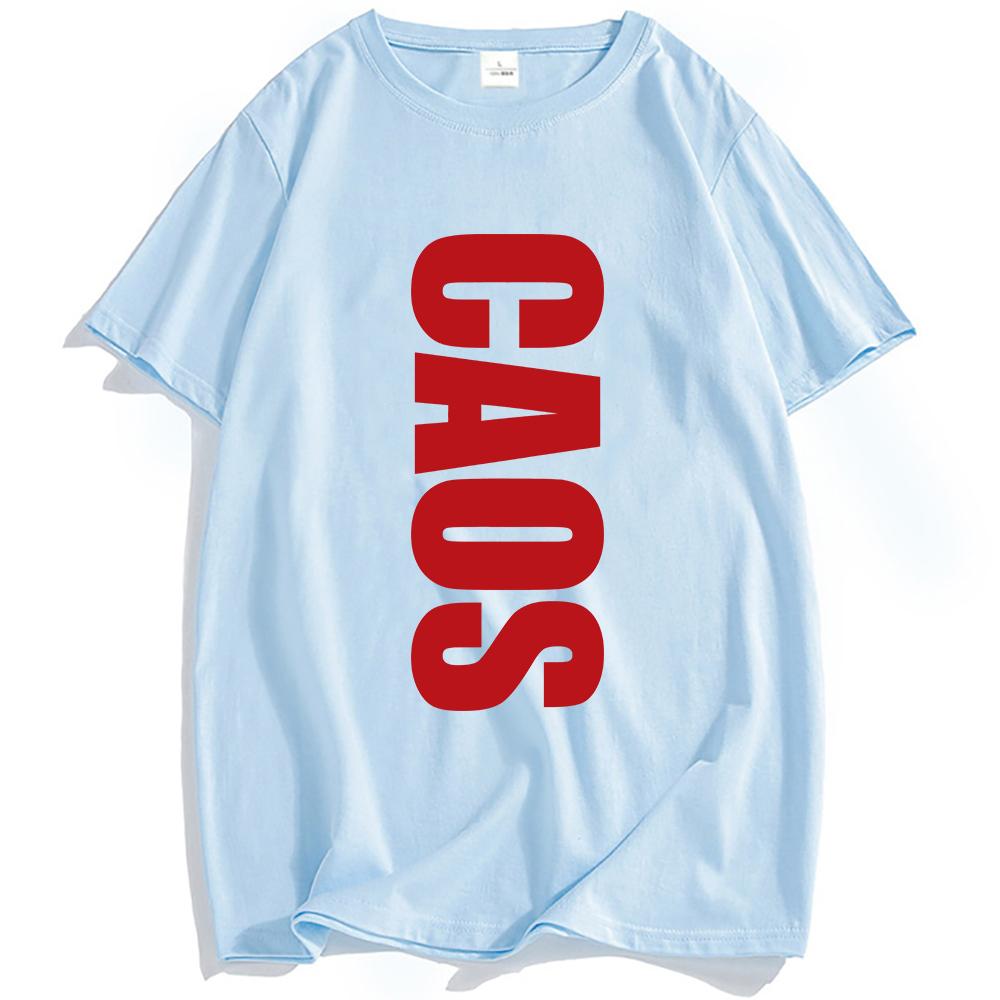 MIGUEL CAOS Album Print T-shirt Unisex Streetwear Hip Hop Short Sleeve Cotton Tshirts Letter Graphic Printing T Shirt