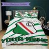 Özel İsimli Legia Warszawa Desenli Nevresim Takımı Yorgan Örtüsü Yastık Kılıfı Ev Dekorasyonu Doğum Günü Hediyesi (1*yorgan kılıfı+2*yastık kılıfı (içsiz))