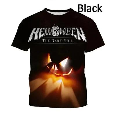 T-shirt à col rond pour hommes et femmes, nouveau groupe de Rock en métal lourd, Hellowen, imprimé en 3D, 2024