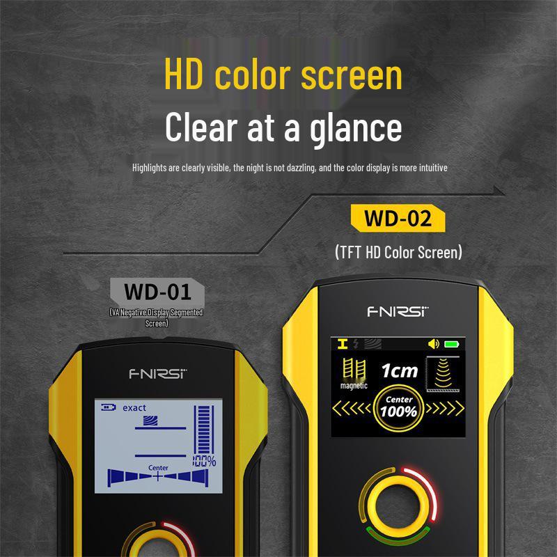 FNIRSI WD-02 Hochpräziser Multifunktions-Wanddetektor für Drähte, Metall und Stahlbewehrung
