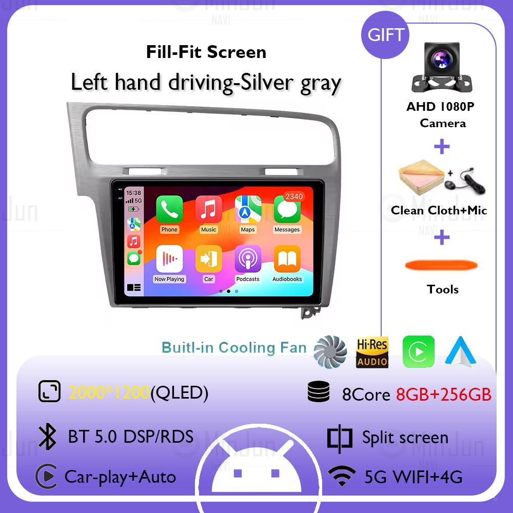 2K Screen Android 14 Car GPS Radio Multimedia For Volkswagen Golf 7 2012 - 2020 Car Radio Multimedia Video Player Navigation