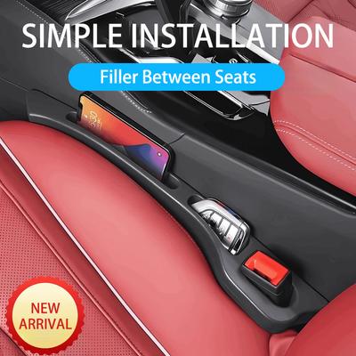 2PCS Car Seat Gap Filler Between Seats Console Organizer Seat Crevice Storage Box Bag Decoration Interior Auto Accessories