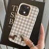 Plaid Sausage Dog Lychee Texture Phone Case For iPhone 17 Air 16 E 15 14 13 12 11 Pro Max Plus SE Soft Cover