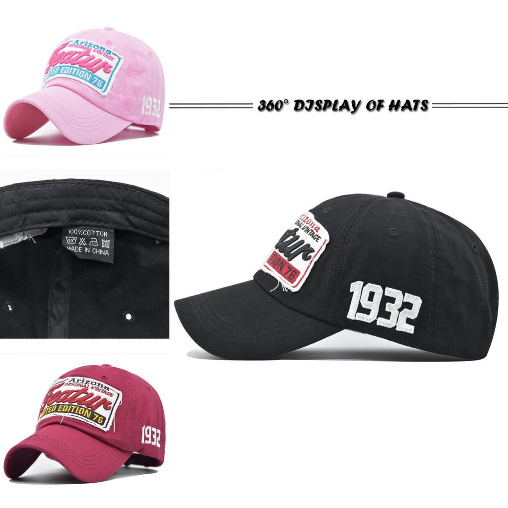 Trendy 1932 Baseball Cap With Embroidery For Men And Women Adjustable Cotton Cap