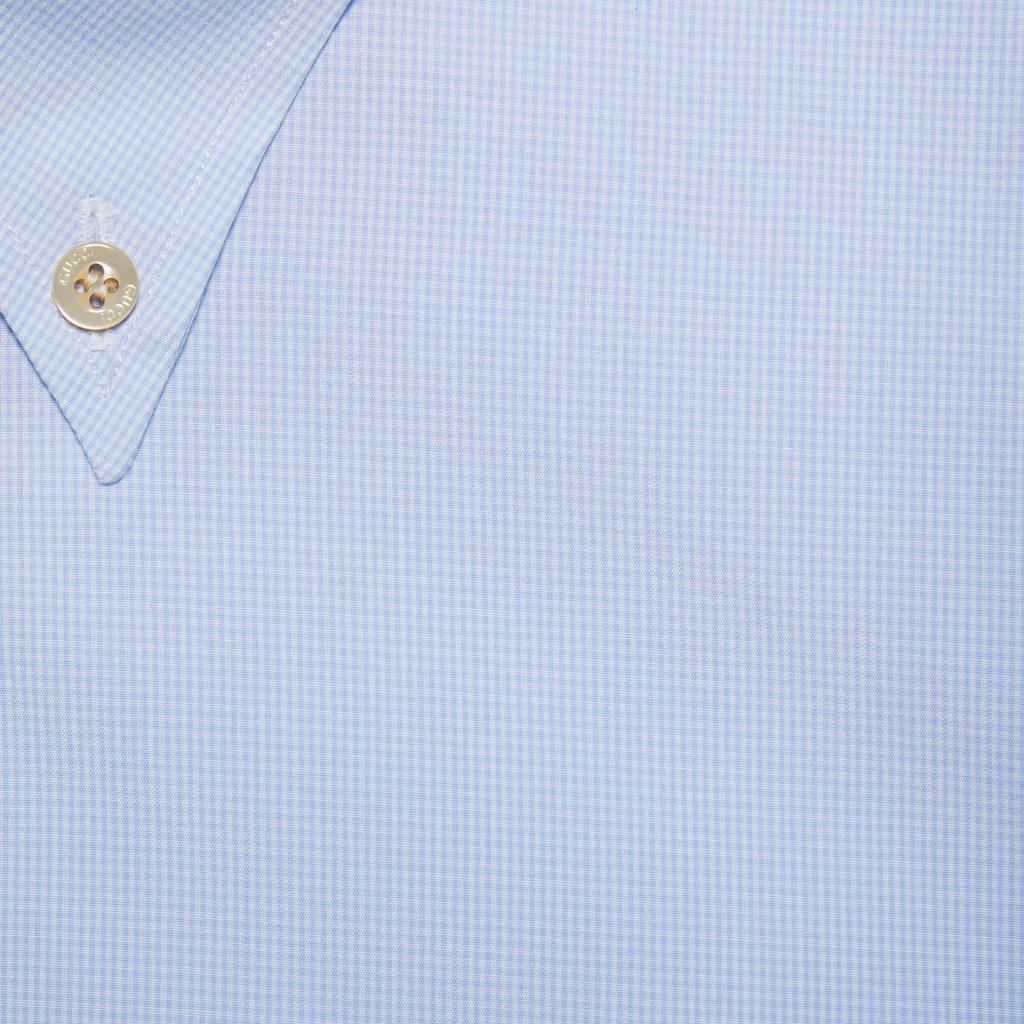 Gucci Shirts Men's Light Blue Pointed Collar Moderate Other 734120-ZAMHD-9716