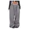 Trendige Damen-Sweatpants mit weitem Bein, Elastischer Bund mit Kordelzug, Entspannte Hose, Lässige Streetwear-Hose für den täglichen Gebrauch & zum Entspannen