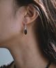 Marta 925 Silver. Pebble Earring_Blackbean