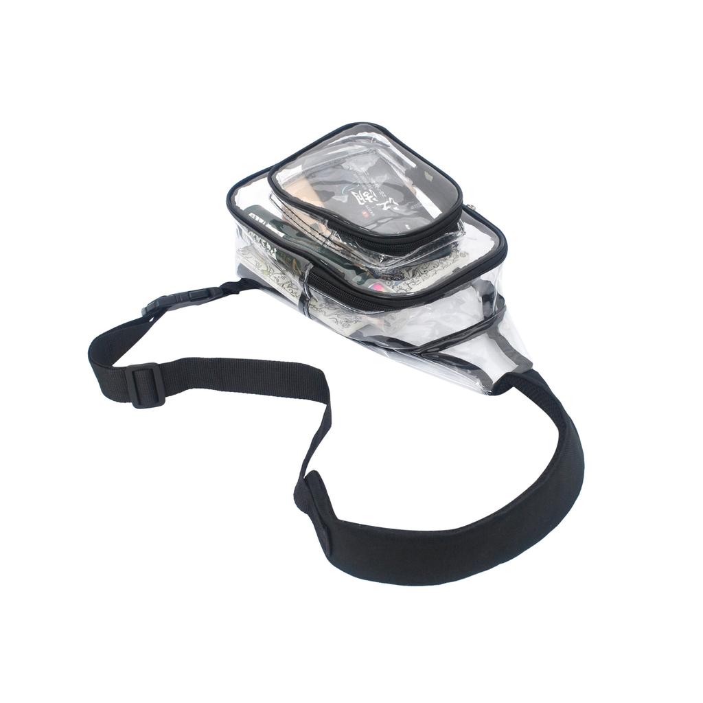 PVC transparent shoulder chest bag outdoor travel backpack gym visual bag shoulder messenger bag