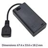 1/4Pcs Extend Cable Port Cover 2*Aa 3V Usb Female Battery Case Holder For Building Blocks Led Light Kit With Switch And Cover