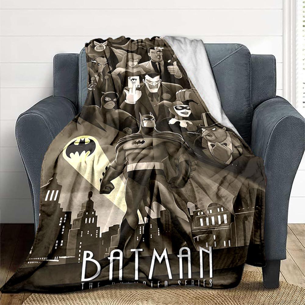 1pc Batman Blanket Lightweight Flannel Throw For Sofa, Bed, Travel, Livingroom, Office, Couch, Chair, And Bed