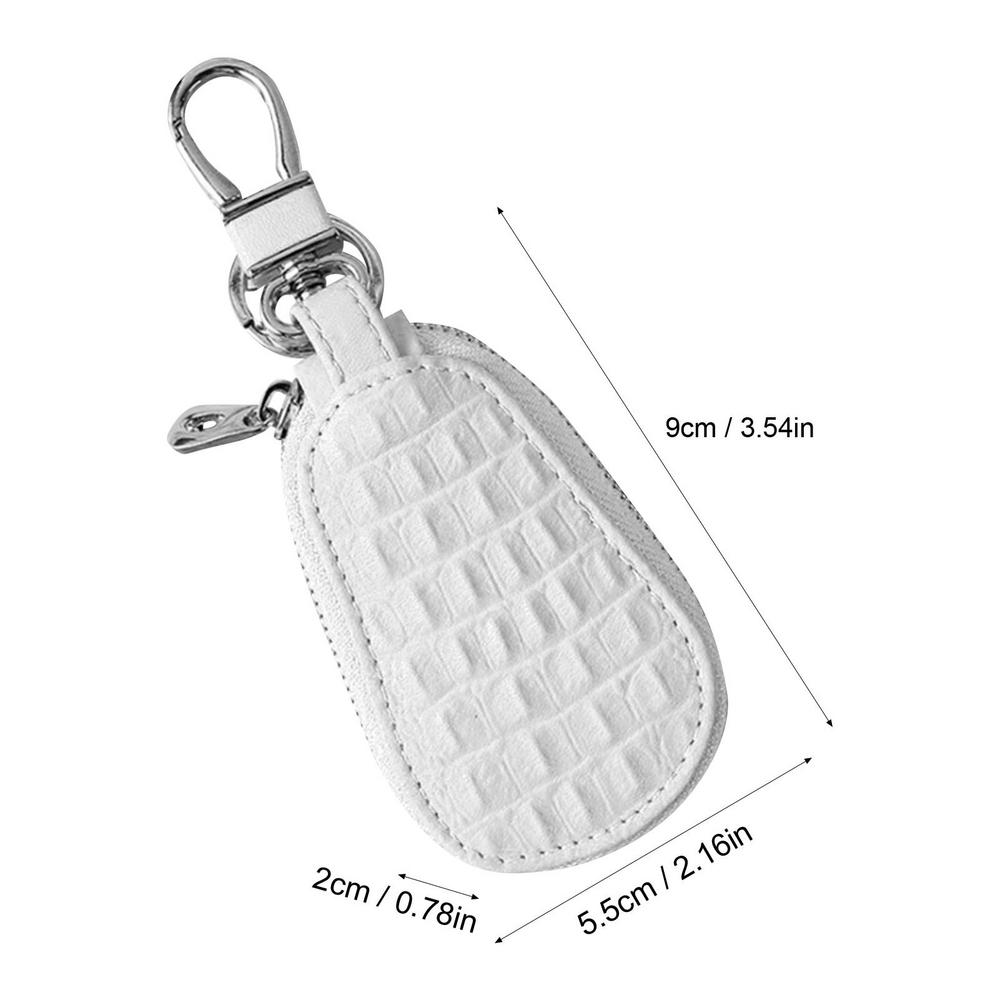 Портативный чехол для автомобильного ключа, мягкий чехол для автомобильного ключа, водонепроницаемый чехол для автомобильного ключа, кошельки, компактная сумка на молнии белый