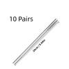 1/5/10 Pairs Non-slip Chinese Chopsticks With Box Portable Heat Resistant 304 Stainless Steel Chopsticks Reusable Sushi Sticks
