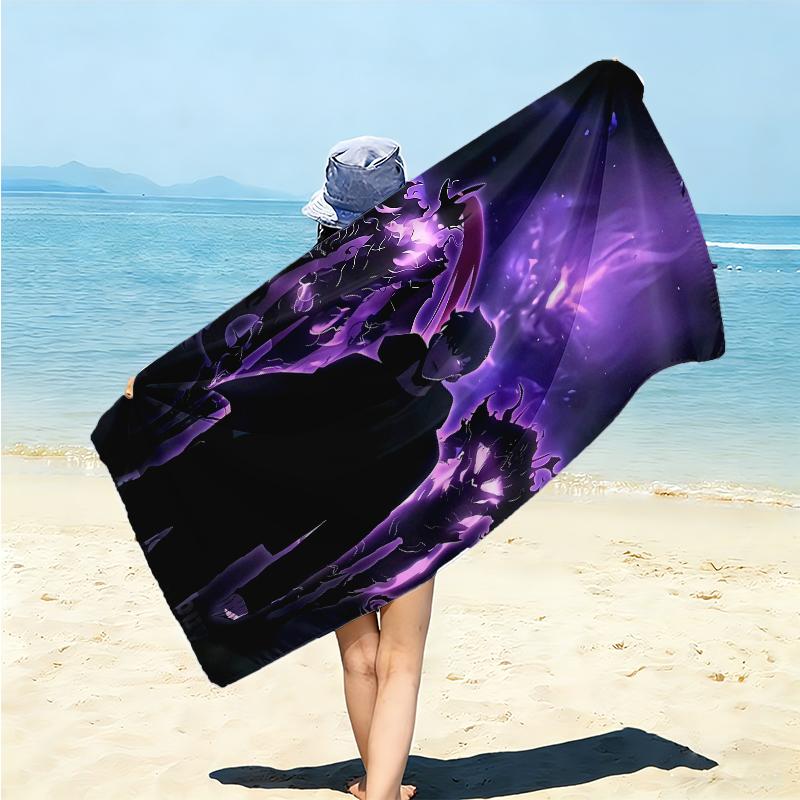1Pc Shadow Warrior'S Rise Beach Towel Microfiber Beach Towel Thin Absorbent For Beach Swimming Yoga Bath Sports 0917144