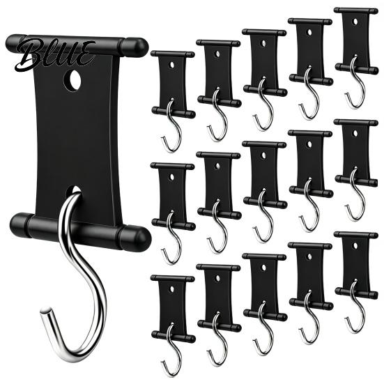 Easy Install Awning Clips 1/16Pcs RV Hook for Lights Light Holder Clothing Lights Drying Hanger Plastic Metal S-Shaped Hook Accessory