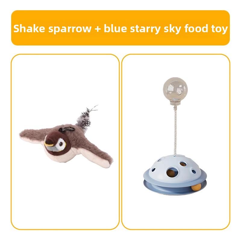 Shaking Sparrow Electric Dog Toy Bird Voice Teasing Dog Bite-resistant Companionship Interactive Cat Self-hi Pet Toy