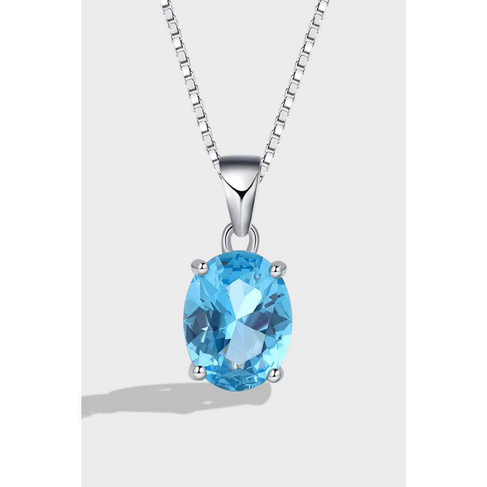 Tancise Women Necklace Pendant Classic 925 Sterling Silver Zircon Fashion Gift
