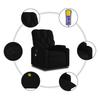 Massage Relax Chair Black Fabric