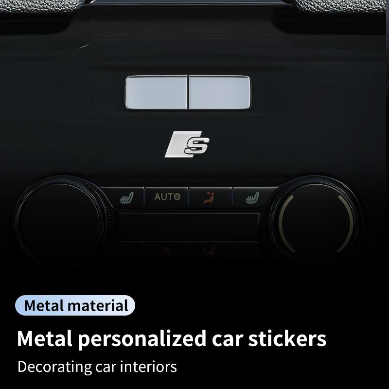 3D Metal Car Emblem Letter Decorative Stickers Badge Decal For Audi Sport S RS Line S7 S8 S5 S6 RS3 RS4 A6 A7 A8 QRS5 RS6 Q5 A8