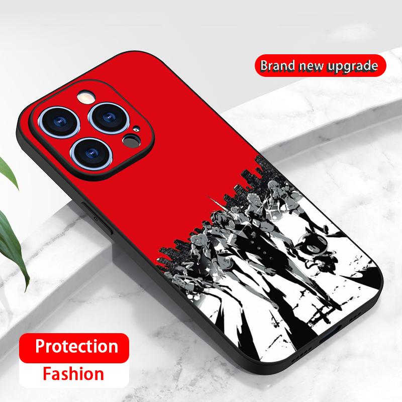 

P5 hot game pattern design ins Phone Case For iPhone 17 16 16e 15 14 13 12 Plus Mini Pro Max Soft black Shockproof Cover iPhone 12 Pro