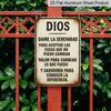 2D Flach, 1 Stück Spanisches Gelassenheitsgebet Metall Hängeschild, 12x8 Zoll (30x20cm) Rustikales Aluminiumschild für Zuhause, Kirche, Café, Bar - Einfach aufzuhängen