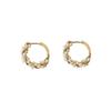 French Imitation Pearl Circel Earring Small Round Hoop Earrings For Women New Design Texture Earrings Jewelry Elegant Gift