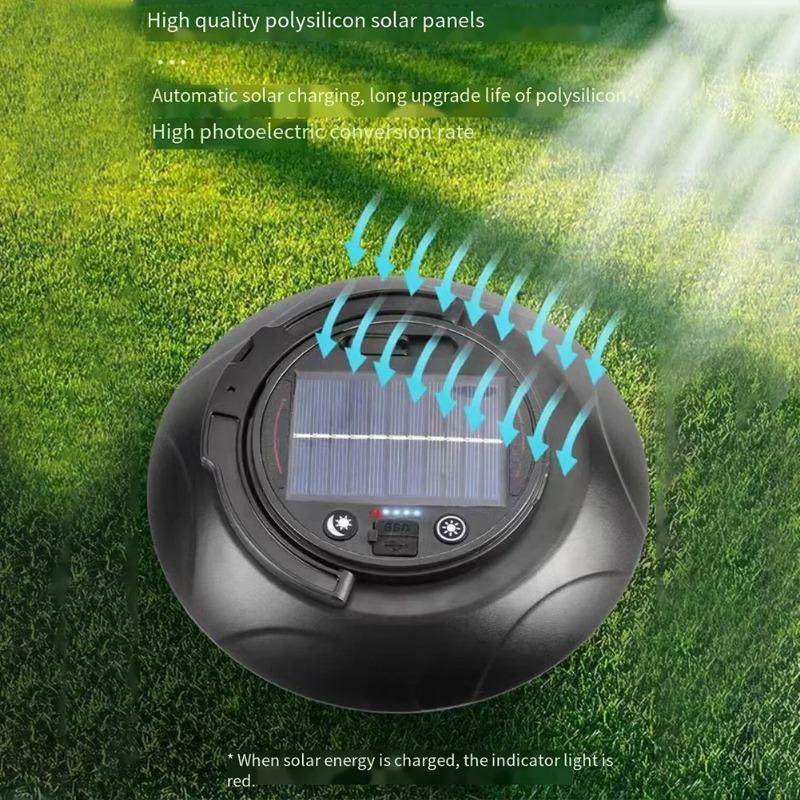 Solar Camping Lantern Rechargeable LED Light 4000mAh USB Portable Outdoor Emergency Light for Night Use Power Outage Survival